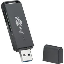 Goobay Kartenlesegerät USB 3.0 - zum Lesen von MicroSD und SD Speicherkartenformaten