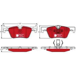 Bremsbelagsatz TRW GDB1919DTE, Hinten