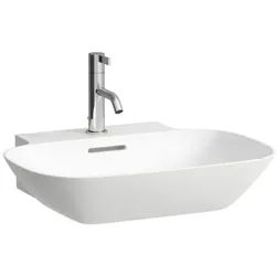 LAUFEN INO Aufsatzwaschtisch 8163024001091, LCC, 56x45cm, ohne Hahnl., mit Überl., Saphirkeramik