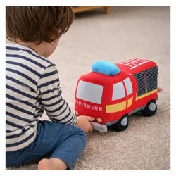 Sweety-Toys Kuscheltier Kuscheltier Feuerwehr Auto 32 cm – Plüschtier für Kinder rot