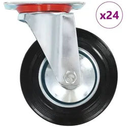 vidaXL Schwerlastrolle 24 Stk. Lenkrollen 160 mm, (24-St)