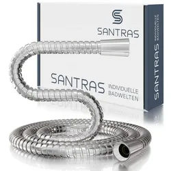 Santras Brauseschlauch Duschschlauch aus Metall 1/2" in Chrom (0,50 - 3,00 m) 0,80 m