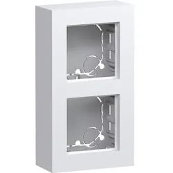 Hager WAD8211WM Gehäuse 2-fach, flache Ausführung, Aufputz, A.8, lichtweiß matt