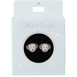 Depesche Ohrring und Ketten Set DEPESCHE Ohrringe Glitzer Hunde I love my dog silber Nr. 14