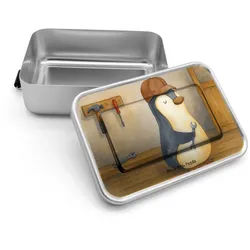 Mr. & Mrs. Panda Butterdose Wenn Papa es nicht reparieren kann, sind wir am Arsch Design, Schulbr, Premium Aluminium, (Packung), Vintage Brotdose Schulbrotdose Geschenk weiß