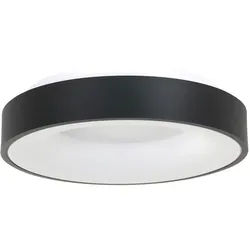 Led-Deckenleuchte , Schwarz , Metall, Kunststoff , rund , F , 9 cm , Ce , LED-Leuchtmittel austauschbar , Lampen & Leuchten, Leuchtenserien