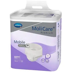 MoliCare Premium Mobile 8 Tropfen Gr. L ist eine Einweghose, bei der Einlage und H√∂schen in einem Produkt vereint sind Einweghosen 14 St weiss Unisex