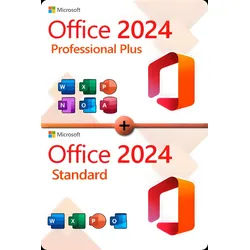 Microsoft Office 2024 Professional Plus + Microsoft Office 2024 Standard für 3 PC