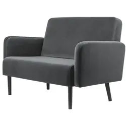 meet 2-Sitzer-Sofa »Lisboa« mit Samtbezug grau, 124x83x55 cm