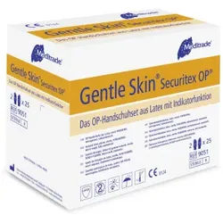 Meditrade Gentle Skin® Securitex® OP - Handschuhe, Latex, puderfrei, steril, mit Indikatorfunktion, 1 Karton = 4 x 25 Sets = 100 Sets, Größe 8,5