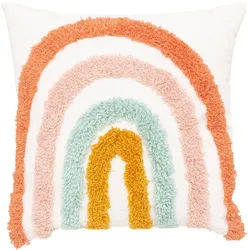 Atmosphera for kids Zierkissen Regenbogen 40/40 cm , Multicolor , Naturmaterialen , 38x38 cm , Babymöbel & Kindermöbel, Babyzimmer, Kinderzimmer Deko