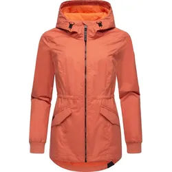 Ragwear Outdoorjacke Dowey A Wasser- und winddichte Damen Jacke mit Taillenzugband rot L (40)