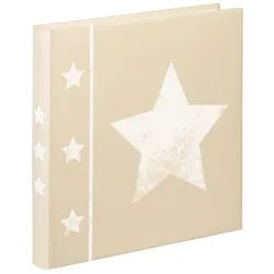 Hama Fotoalbum Jumbo Album "Skies", 30x30 cm, 60 weiße Seiten, Stern beige|braun