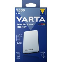 Varta Akku Powerbank, 5V/5.000mAh, Energy, weiss 2xUSB-A/Micro-B/-C