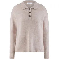 Polo-Pullover Kaschmir Peter Hahn beige