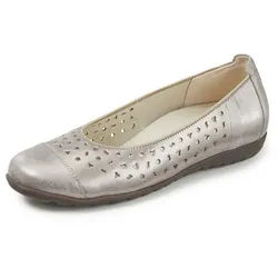 Les ballerines en cuir nappa vachette métallisé Waldläufer beige