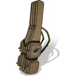 normani Angelrutentasche Rutentasche 1,25 m bis 2,10 m RodBox Triple, Rutenfutteral Anglertasche Rutenrucksack mit 3 Rutenfächern grün 1,60 m | 160 cm