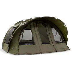 Lucx Angelzelt Leopard XXL Karpfenzelt Bivvy, Personen: 4 (Komplett-Set) grün