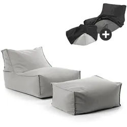 Mokebo Sitzsack mit Hocker und Hülle Der Sundowner , Textil , 65x65x100 cm , Oeko-Tex® , Gartenmöbel, Gartensessel, Outdoor-Sitzsäcke