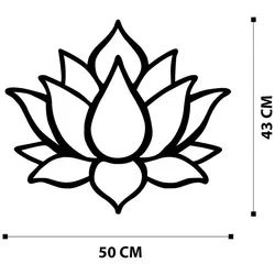 Wallity Wanddekoobjekt 100% METAL (Thickness: 1,2mm), 50 x 43 cm Z1107 schwarz