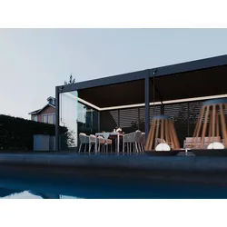 Weide Pergola , Metall , 720x255x360 cm , Gartenmöbel, Loungemöbel