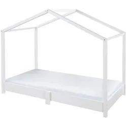 Roba Hausbett 70 x 140 cm Bodentief inkl. Latterost weiß , Holzwerkstoff , 70x140 cm , Babymöbel & Kindermöbel, Kinderzimmer & Jugendzimmer, Kinderbetten, Spielbetten