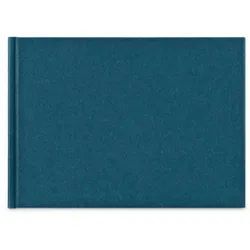 Hama Fotoalbum Fotoalbum Buch Album, Bildformat 24x17 cm, 36 weiße Seiten, Bilderbuch, Zum Selber Einkleben, Selbstgestalten, elegantes Design blau
