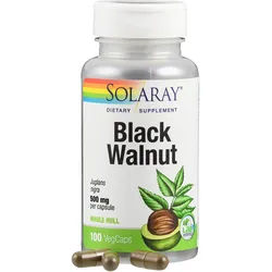 Schwarze Walnussschalen Solaray 100 ST
