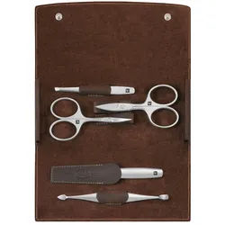 ZWILLING - Druckknopf-Etui, Rindleder, braun, 5-tlg. Sets 1 Stück