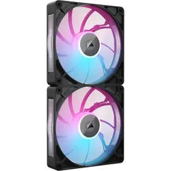 iCUE LINK RX140 MAX RGB (2-pack) - Gehäuselüfter - 140mm - Schwarz mit RGB LED - 36 dBA