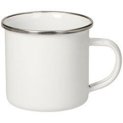 mehrweg.pro Mehrwegbecher Emaille-Becher "Cozy" 300 ml, Subli, Metall, (Sparset, 2000-tlg., 2000), Außenfarbe & nnenfarbe weiß weiß