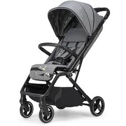 Osann Buggy , Hellgrau , Textil , 51x105x84.5 cm , EN 1888, UV 50+ , Federung, 5-Punkte-Gurt, Griff in Lederoptik, Transportsicherung, mit Tragegriff, Einhand-Faltmechanismus, Reflektorstreifen, abnehmbarer Schutzbügel , Baby on Tour, Kinderwagen, Buggys