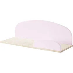 Vipack Kinderregal Kiddy, Ablage Kiefer massiv, zum hängen, Wandregal MDF Komponenten lackiert, wahlweise 45cm oder 65cm breit rosa