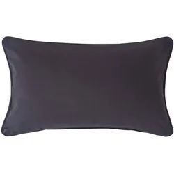 Homescapes Kissenhülle schwarz 30/50 cm, 100% Baumwolle , Schwarz , Textil , Uni , Rechteckig , 30x50 cm , Oeko-Tex® , Heimtextilien, Bezüge, Kissenbezüge