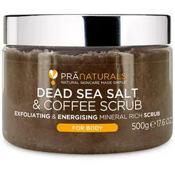 PraNaturals Körperpeeling mit Salz aus dem Toten Meer & Kaffee 500 g