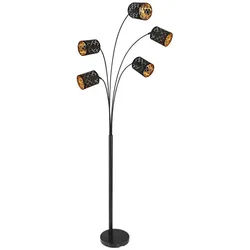 GLOBO LIGHTING Stehlampe CLARKE, ohne Leuchtmittel, Stehleuchte, Wohnzimmer, Design Leuchte schwarz