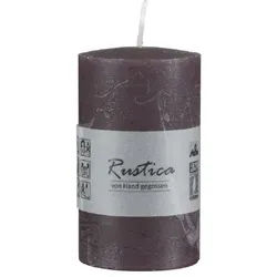 Kopschitz Kerzen Rustikale durchgefärbte Kerze Schoko, 100 x 70 mm, Stumpenkerze, rußarm, tropffrei, RAL Kerzengüte Qualität