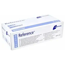 Meditrade ReferenceTM Latex Untersuchungshandschuh, Einmalhandschuh - Gepudert, unsteril, 1 Packung = 100 Stück, Größe M