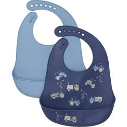 Celavi Silicon Bib (2-pack) blue heaven (7660) ONESIZE