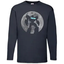 Urban Backwoods Langarmshirt Prime Moon Langarm T-Shirt Truck Mond Optimus Leader Auto Robot Bot (1-tlg) Comic Kult Autobots Michael blau L