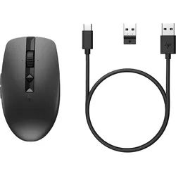 HP 715 Rechargeable Multi-Device Mouse schwarz, USB/Bluetooth