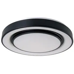 NÄVE LED-Deckenleuchte »Monterey«, ∅xH: 37,5 x 6,5 cm, Metall/Kunststoff - schwarz