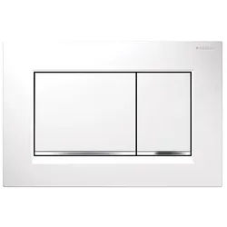 Geberit Betätigungsplatte SIGMA30 weiß/ glanz-chrom, 2-Mengen-Spülung - 115883KJ1