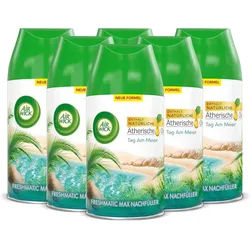 Air Wick Raumduft Freshmatic Max Nachfüller Tag am Meer 6 x 250ml (Jahresvorrat, 6-St., Automatisches Duftspray), mit ätherischen Ölen