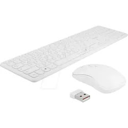 DELOCK 12703 - Tastatur-/Maus-Kombination, Funk, weiß
