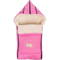 GOLDKIDS Fußsack Winter für Kinderwagen Babyschale Schlittensack (Lammwollesack Baby, Fußsack Kuschelsack), Winterfußsack 40 x 90 cm rosa
