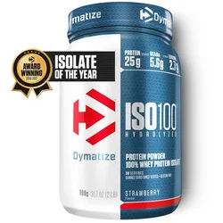 Dymatize Iso100 Hydrolyzed Isolat Protein Pulver Erdbeere 932g Dose