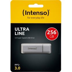 Intenso USB 3.0 Stick 256GB, Ultra Line, silber Typ-A, (R) 70MB/s, Retail-Blister