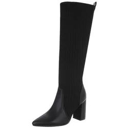Ital-Design Damen Elegant High-Heel-Stiefel (87124696) Blockabsatz High-Heel Stiefel in Schwarz schwarz 40 EU