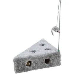 TRIXIE Cat's Cheese mit Spielangel & Spielbällen, Plüsch, 36 x 8 x 26 / 26 cm